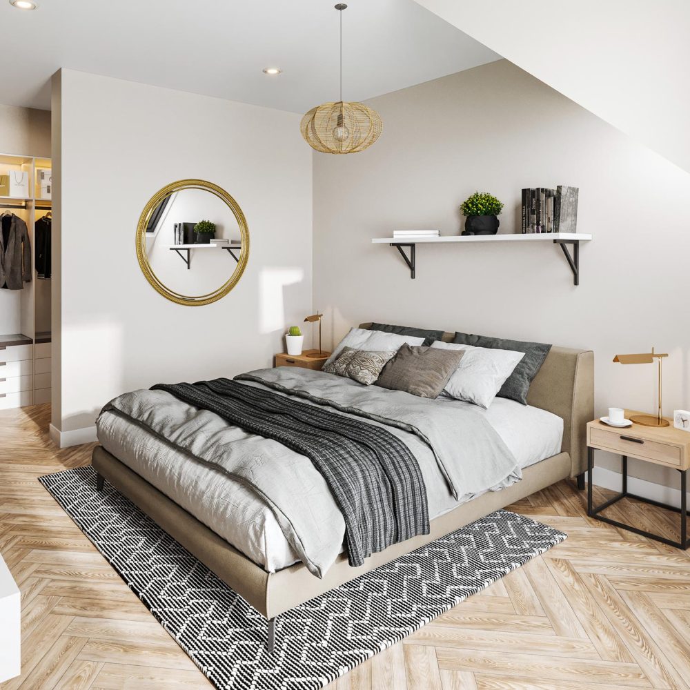 Visual House – Schalfzimmer Im Dachgeschoss Visual House – Schalfzimmer Im Dachgeschoss